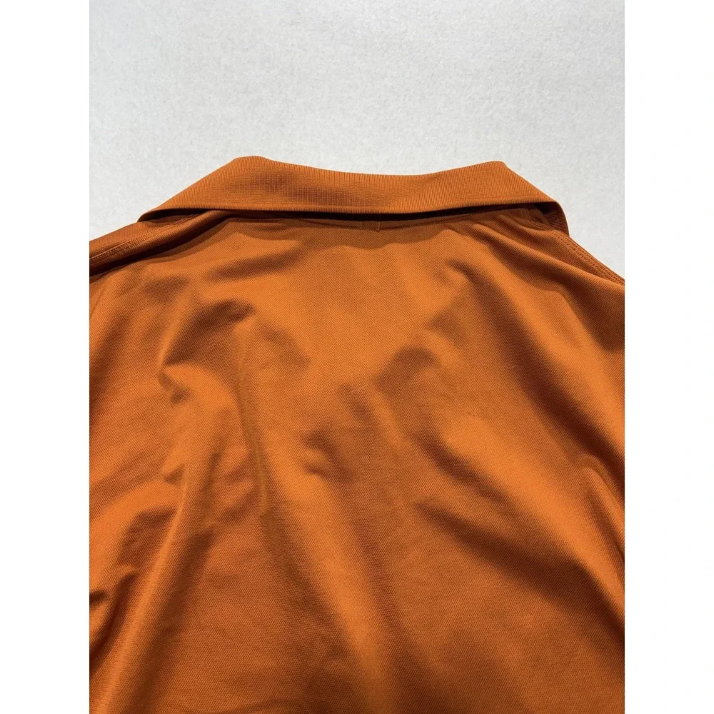 Nike Dri-FIT Golf Polo Shirt Mens Large Orange ETX Logo Short Sleeve Performance